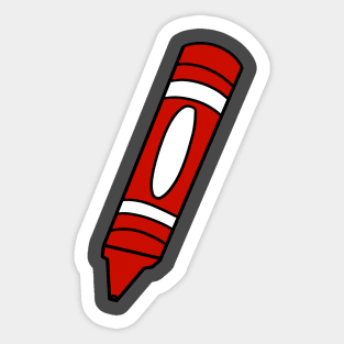 Red Crayon Sticker